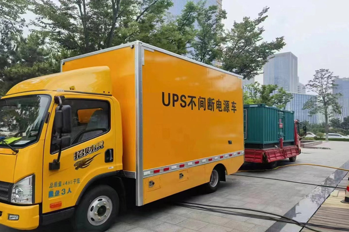 阳江镇发电机租赁施工现场