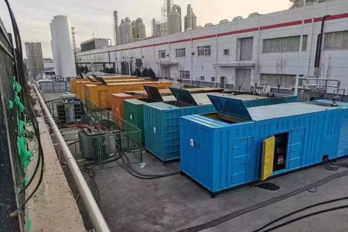 阳江镇发电机租赁施工现场
